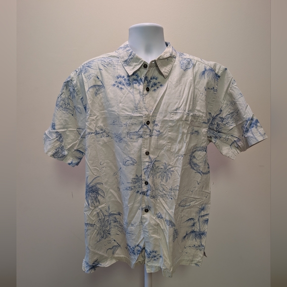 Quiksilver Cream and Blue Casual Shirt - Picture 1 of 1